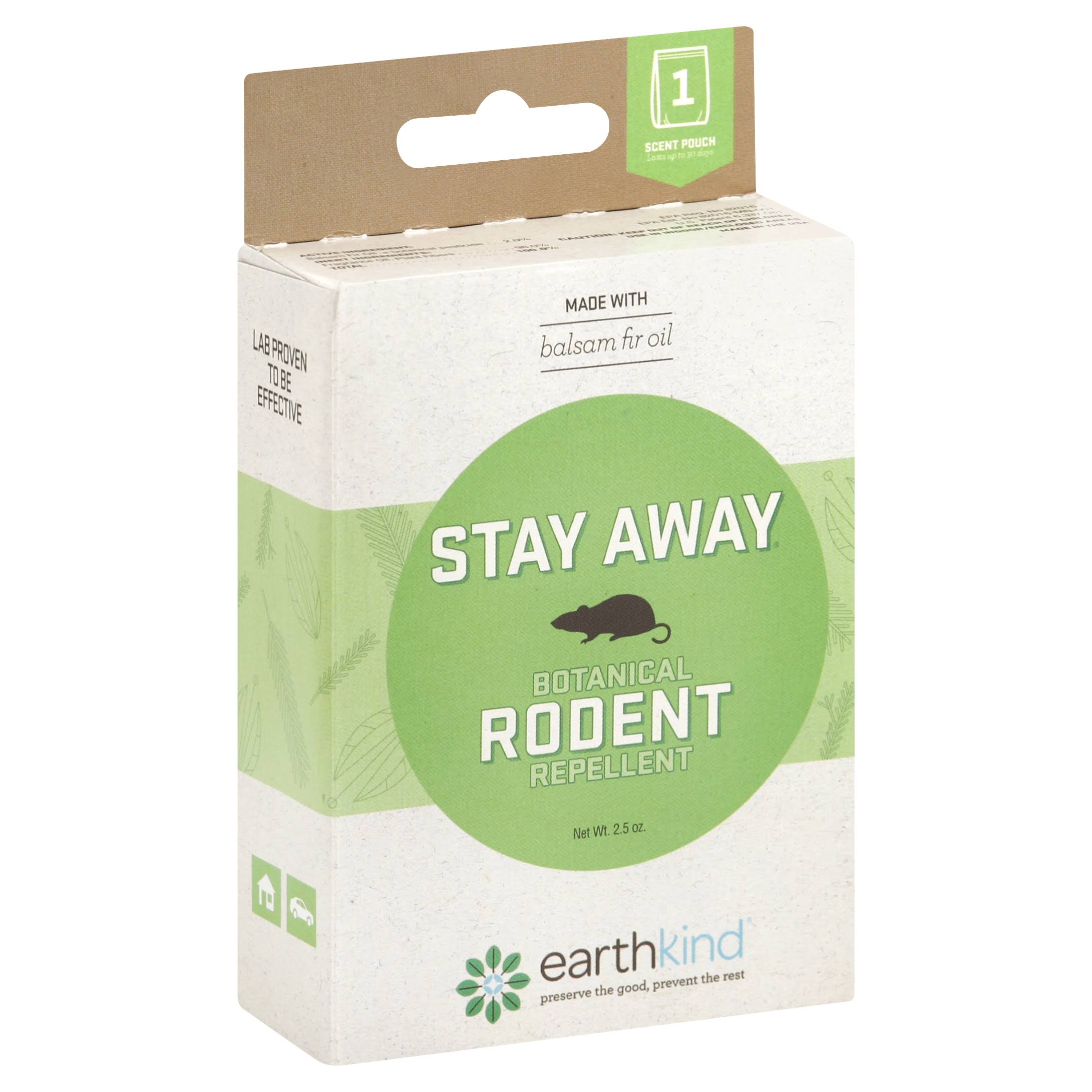 Earthkind Stay Away, Rodent, Scent Pouch - 1 pouch [2.5 oz]