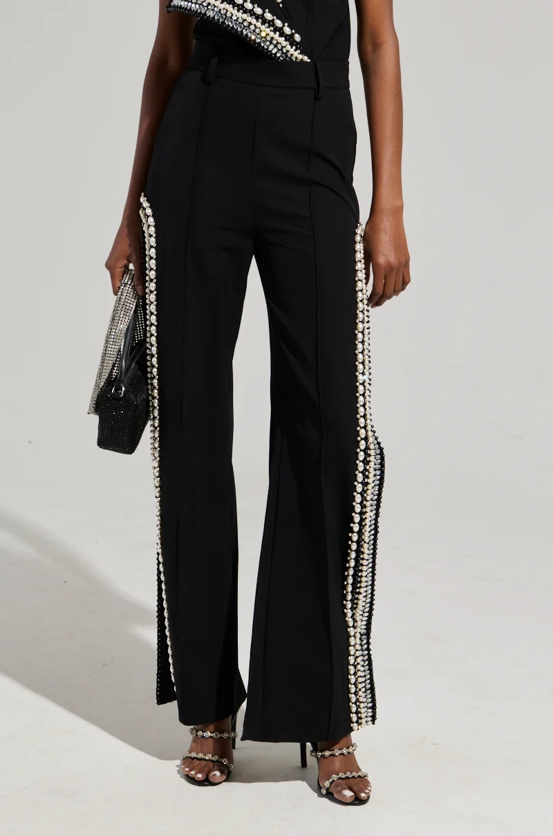 LUXURIOUS PANTS WITH SIDE SLITS - Akira Store