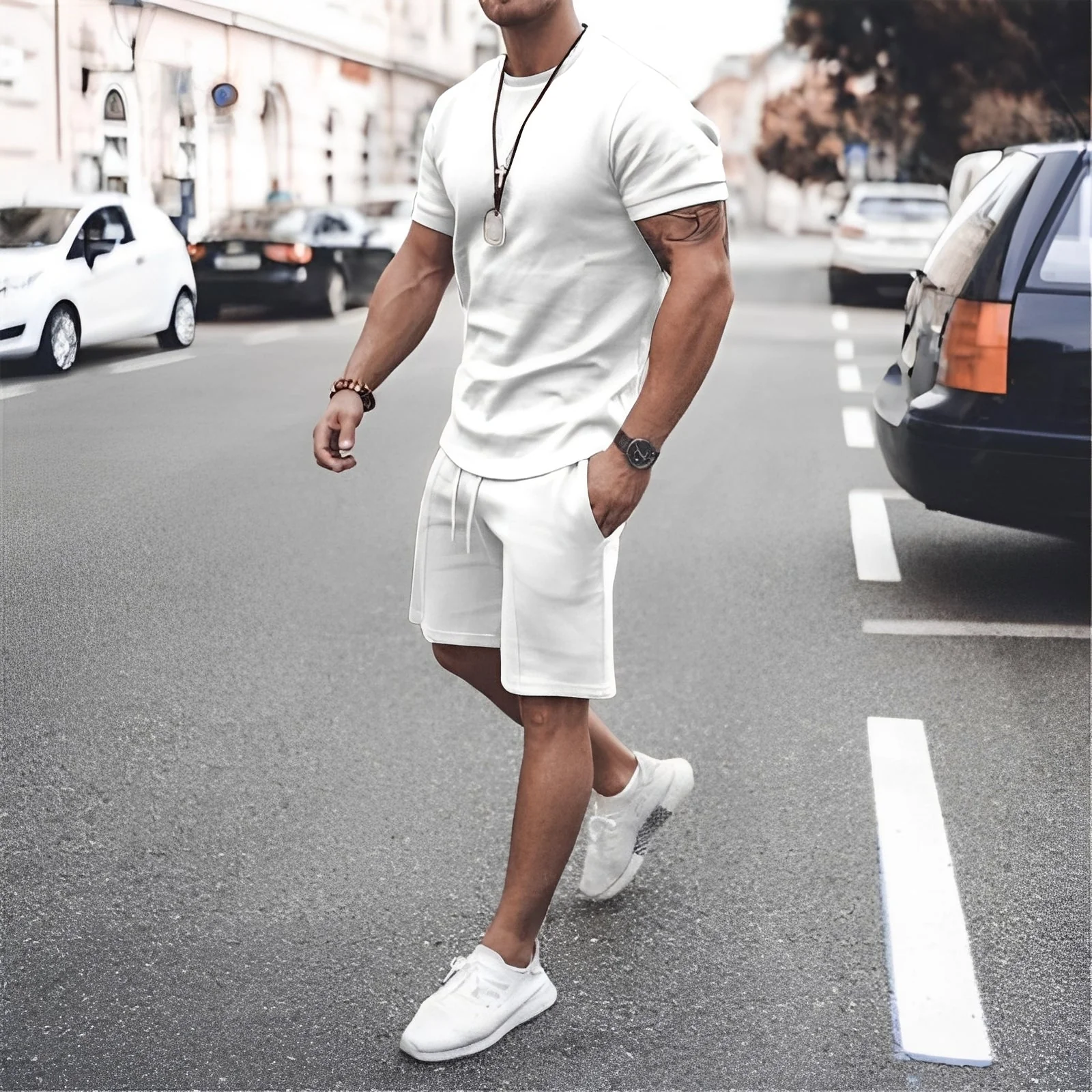 Stevie - Ensemble Deux Pièces Homme - pour Tenue de Loisirs Décontractée