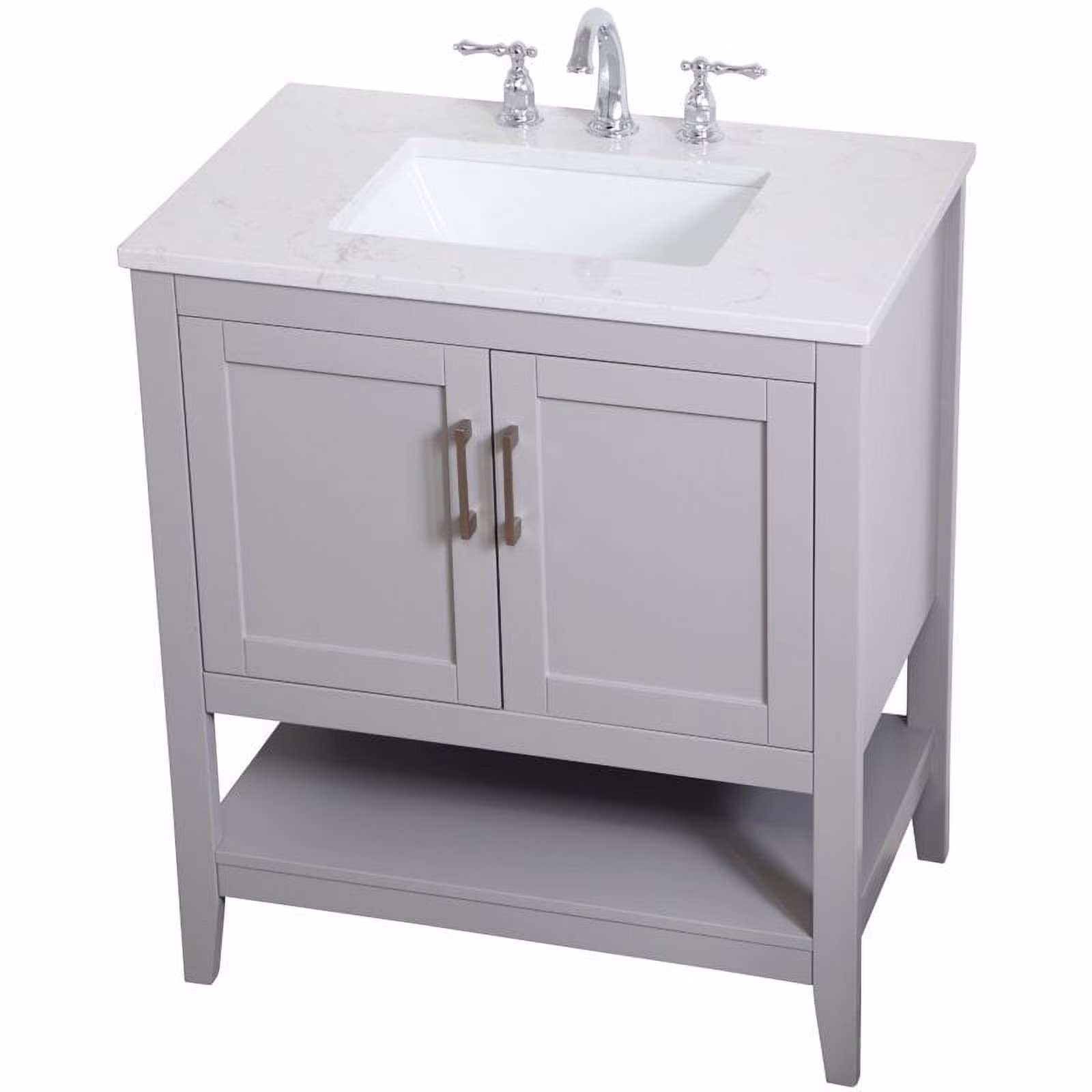 30 inch Single Bathroom Vanity in White(White) - Image 5