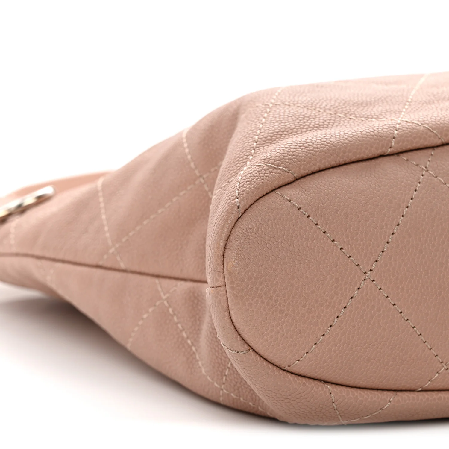 Caviar Quilted Shopping Tote Pink