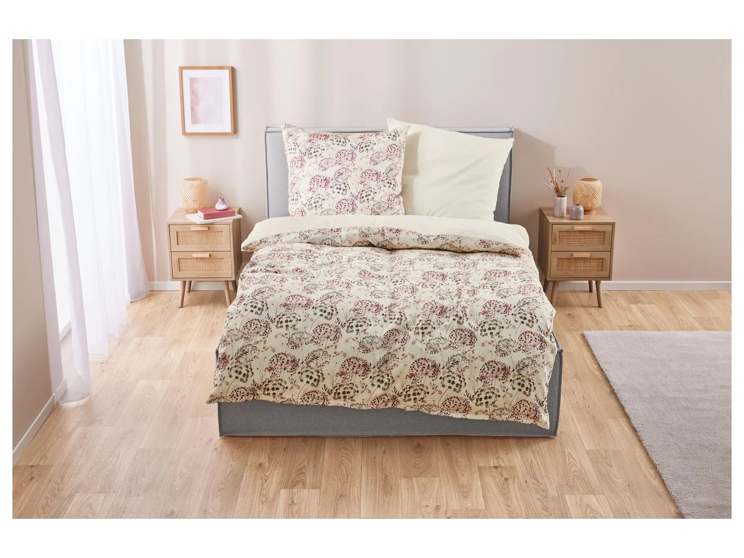 LIVARNO home Parure de lit en satin rversible, 260 x 240 cm