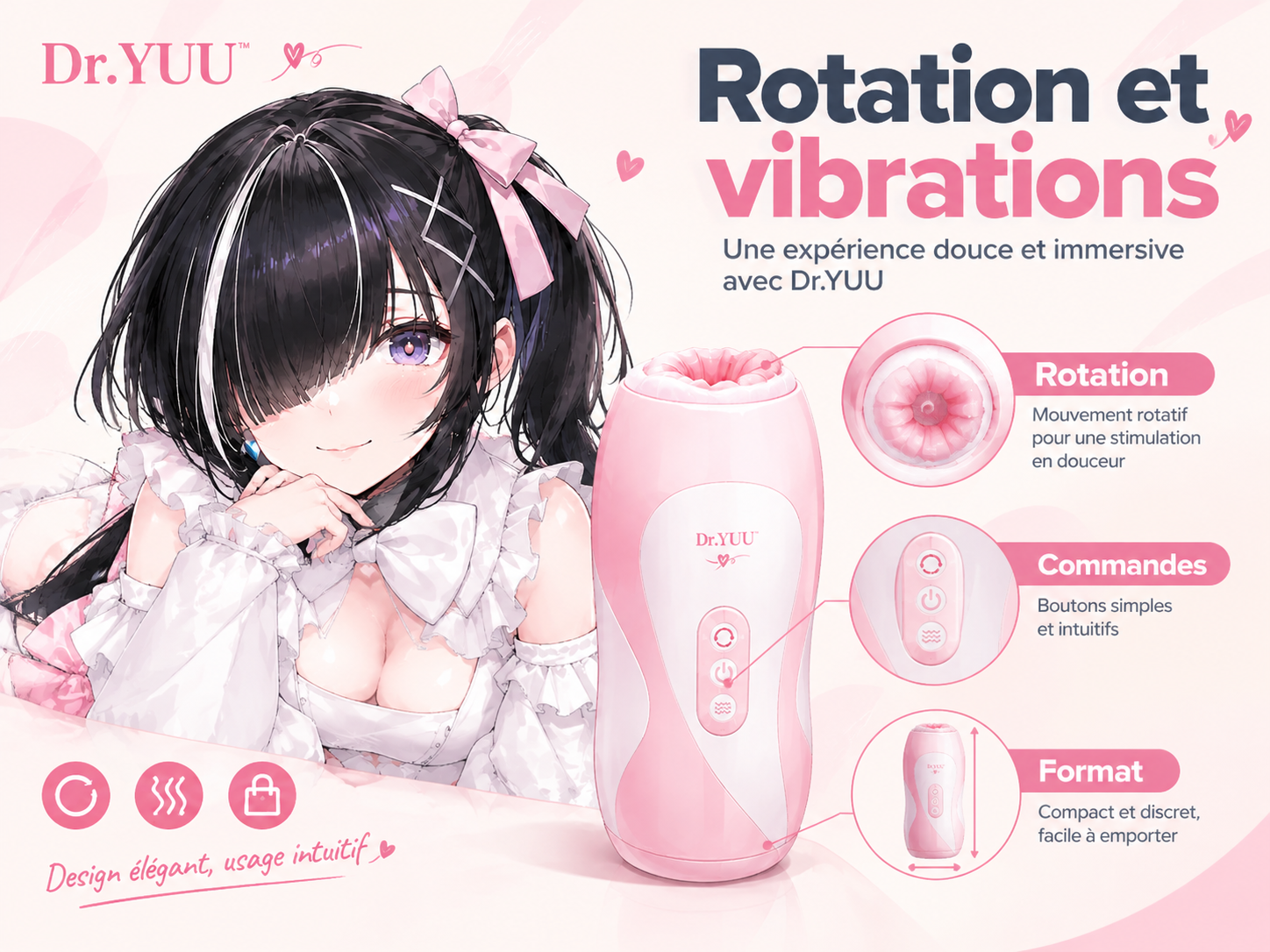 Masturbateur automatique : avis sur le buccal rotatif Dr.YUU