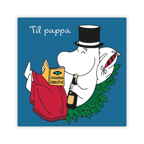 Mummi kort dobbelt Til pappa blå