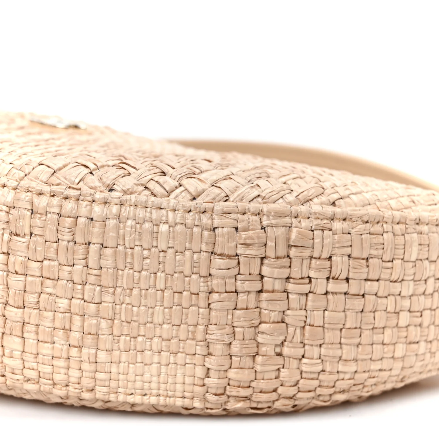 Raffia Other Shape With Chain Beige