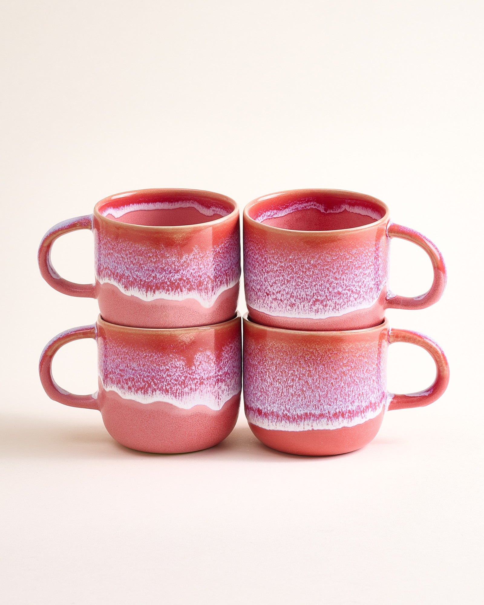 COIMBRA - LARGE MUG RED SET OF 4