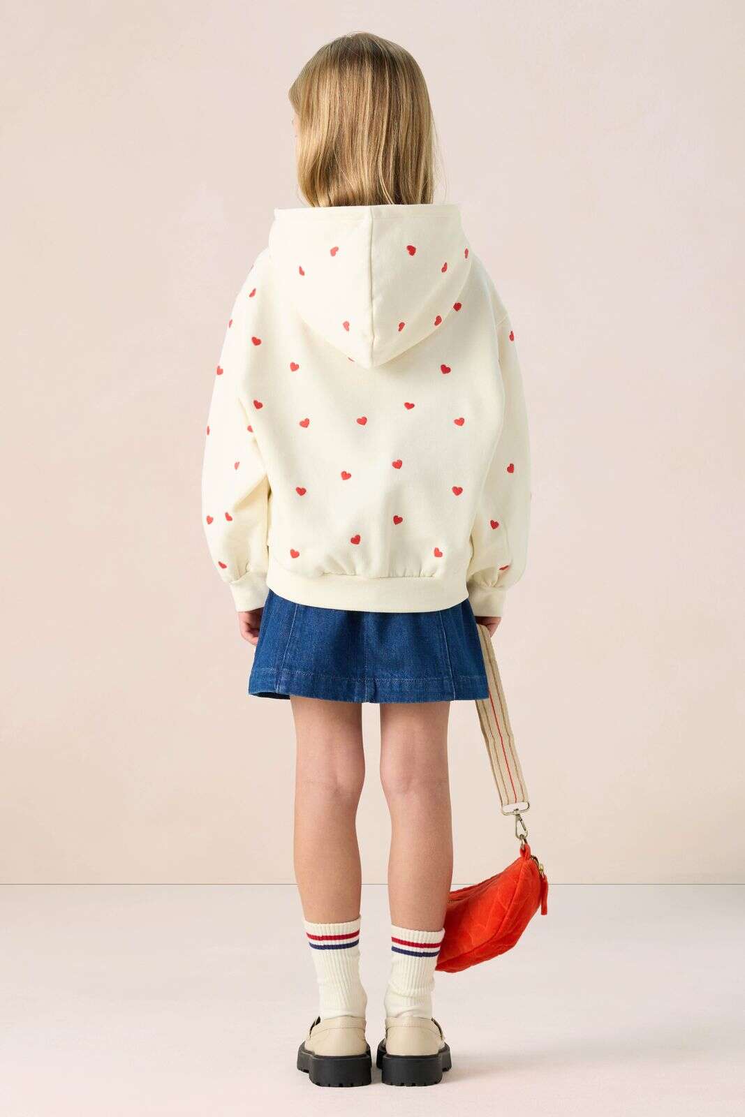 Witte hoodie met embroidery