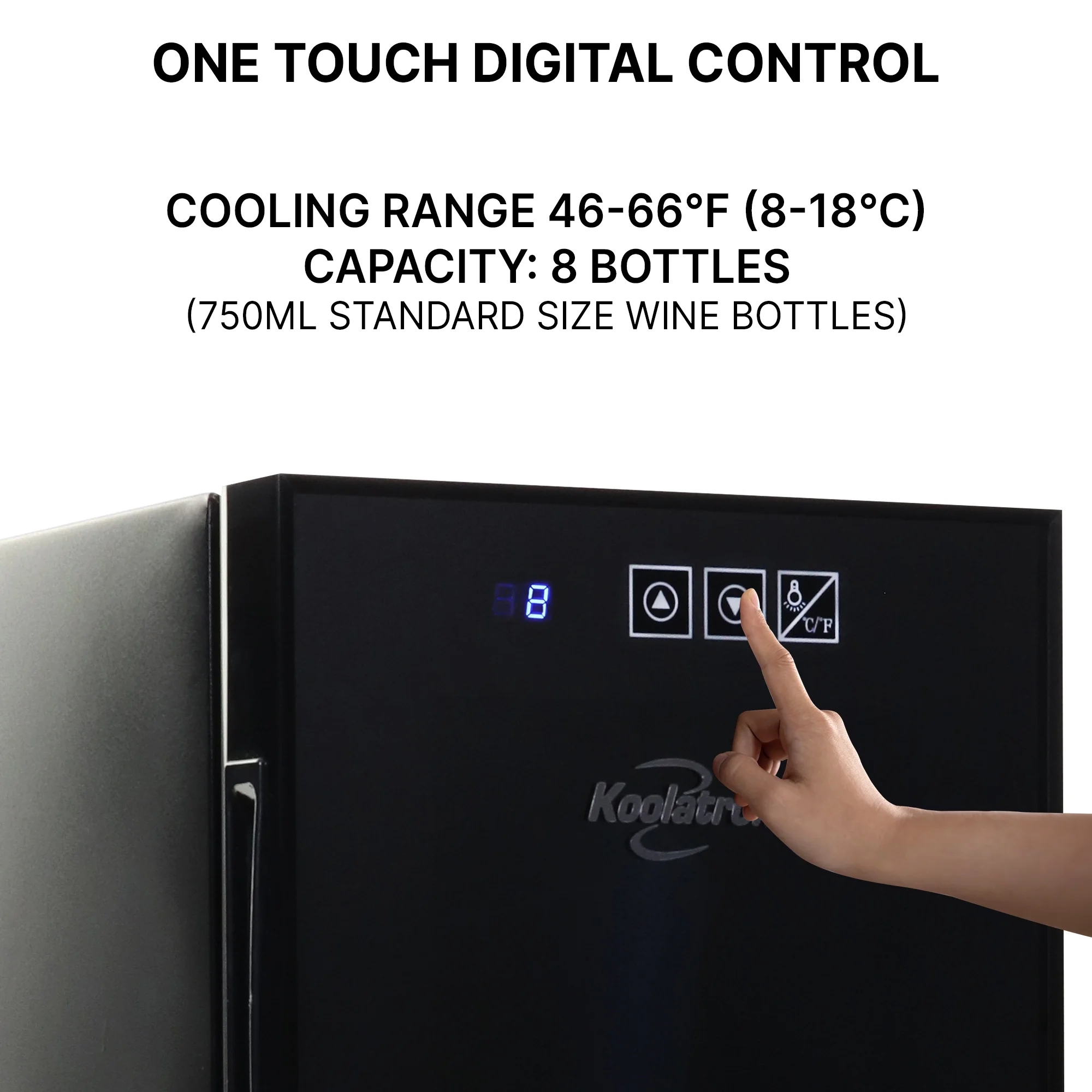 Koolatron 8 Bottle Wine Cooler Thermoelectric Freestanding Wine Fridge