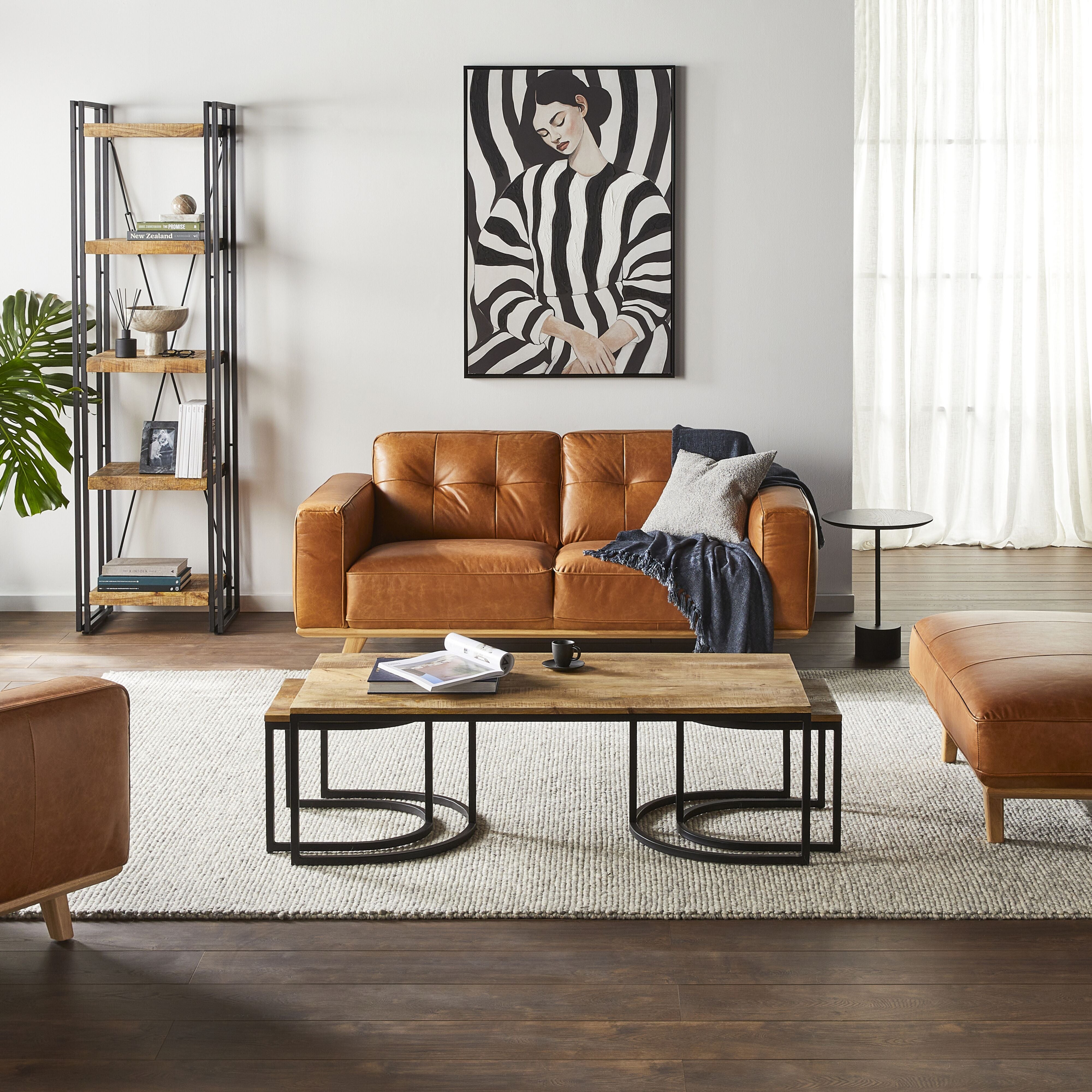 Carson 2 Seater Leather Sofa Dakota Vintage Brown