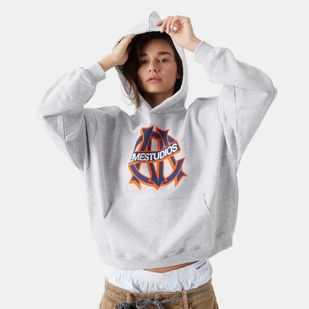 Le Panier Heather Grey Oversized Hoodie