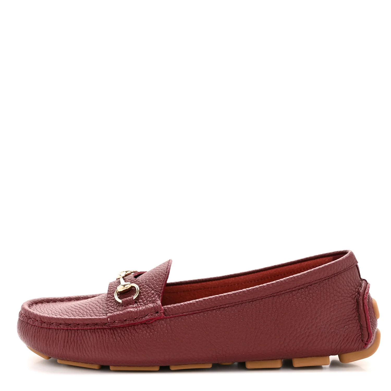 Soft Clove Calfskin Womens Horsebit Driver Loafers 40 Rosso Ancora