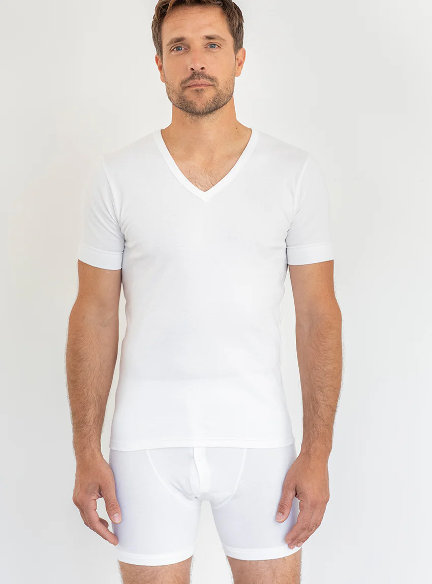 Caleçon homme coton blanc