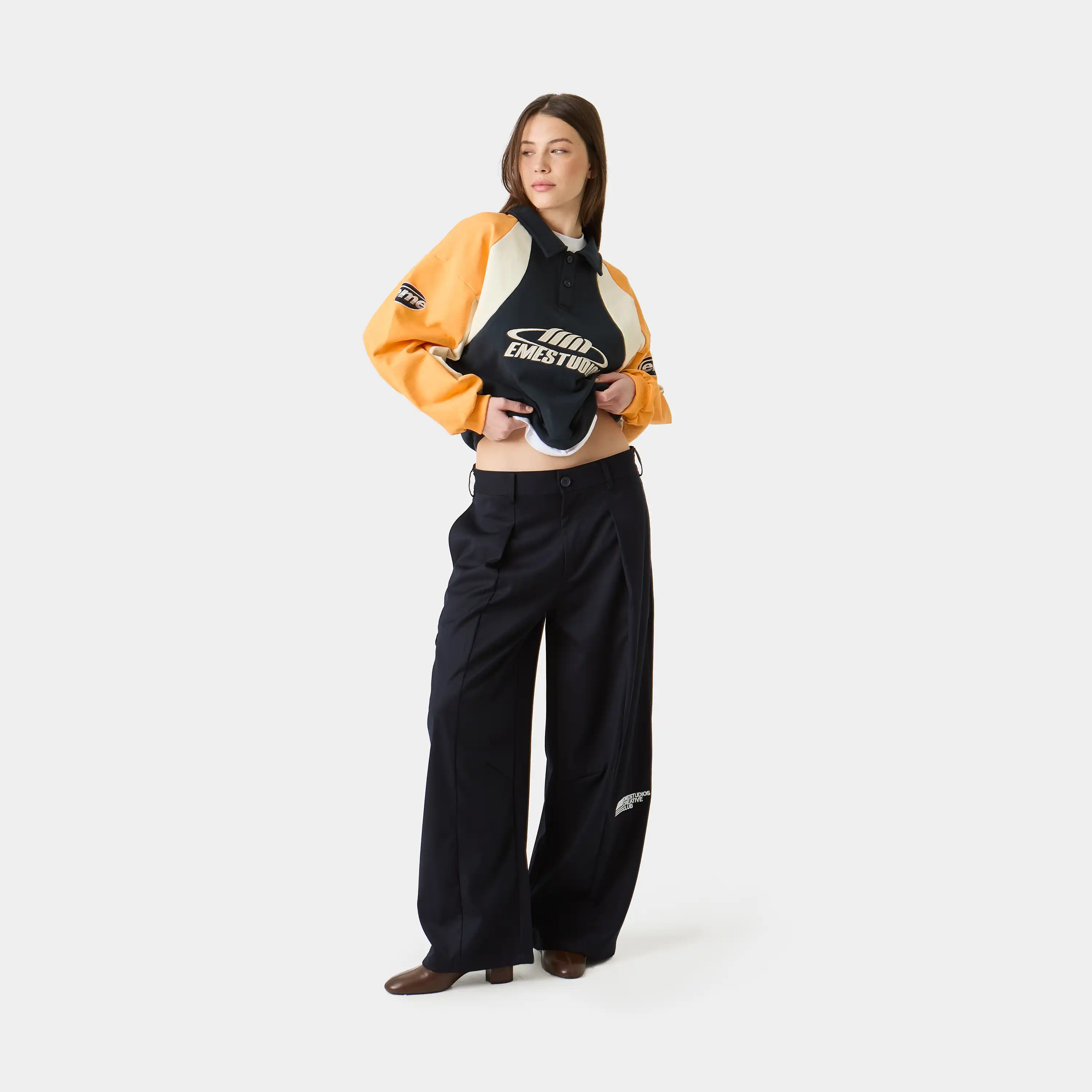 Tipton Tangerine Polo Crewneck