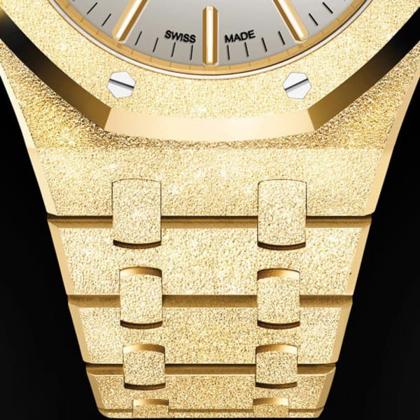 [Super Clone]Audemars Piguet Royal Oak Frosted Gold Selfwinding Ref. # 15454BA.GG.1259BA.02