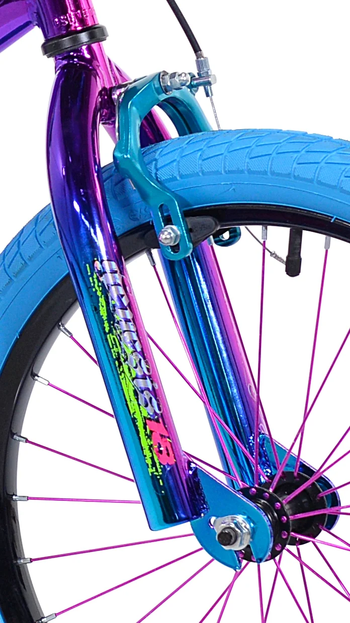 18" Illusion Girl's Child Bike, Blue/Purple Image 3