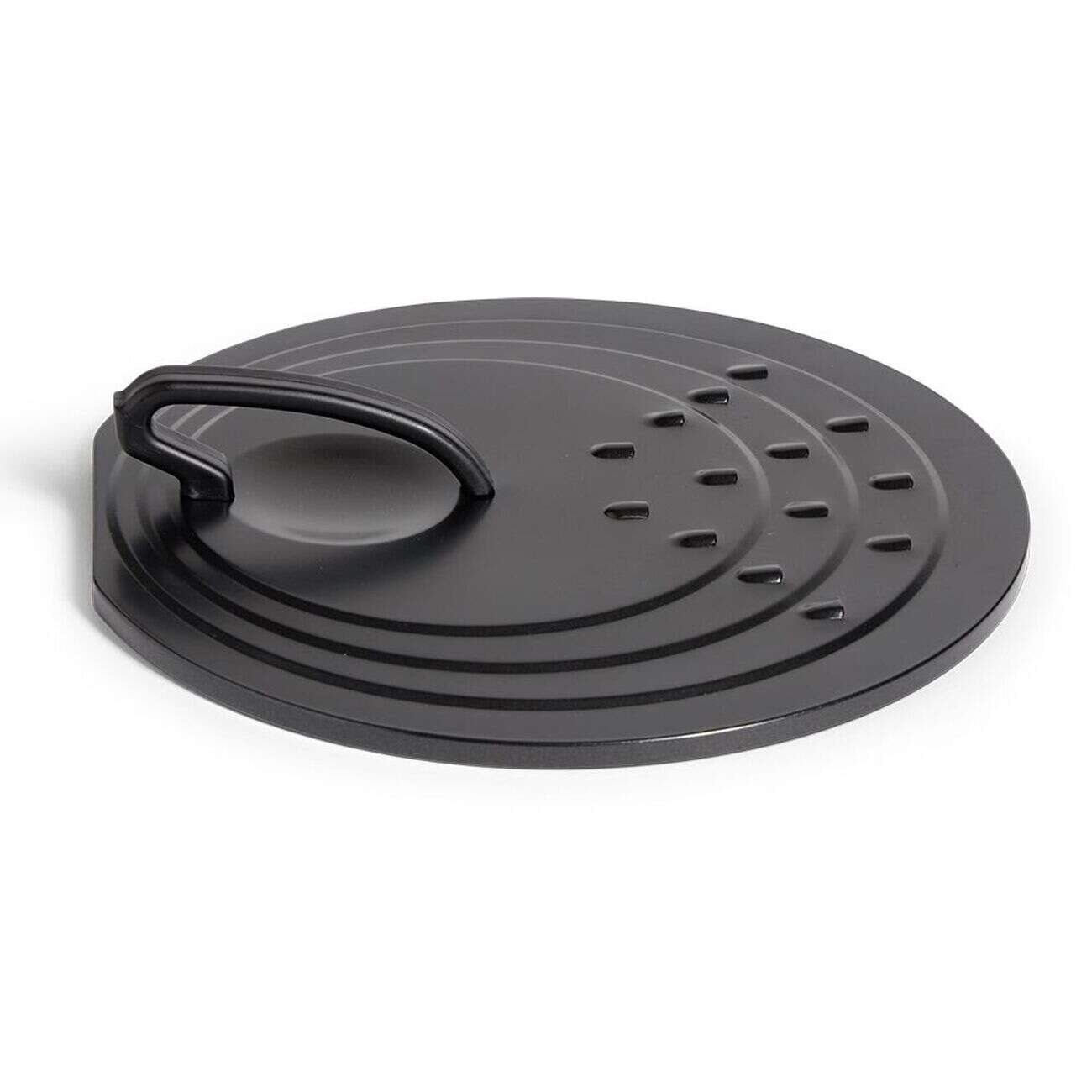 Couvercle rond avec poignée acier noir Ø30cm