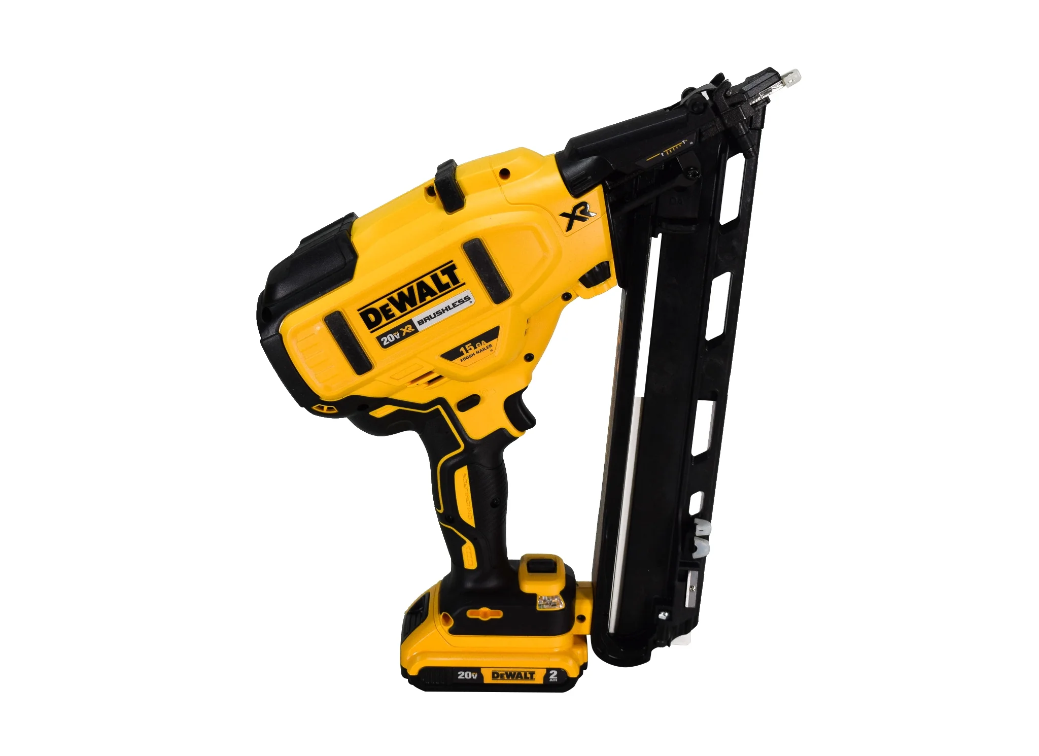 20V MAX Finish Nailer Kit, Angled, 15GA, Battery, Charger Bag (DCN650D1)(1) - Image 4