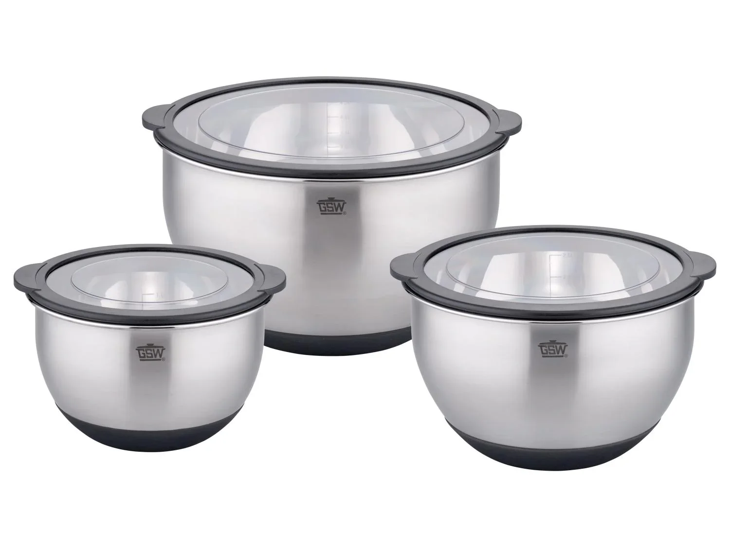 GSW Set de 3 bols avec couvercle de conservation hermtique
