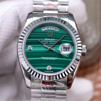 Rolex President Day Date 18038 Malachite Green Diamond Dial