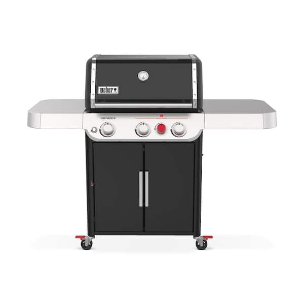 Genesis E 325s 3 Burner Propane Gas Grill in Black with Built In Thermometer