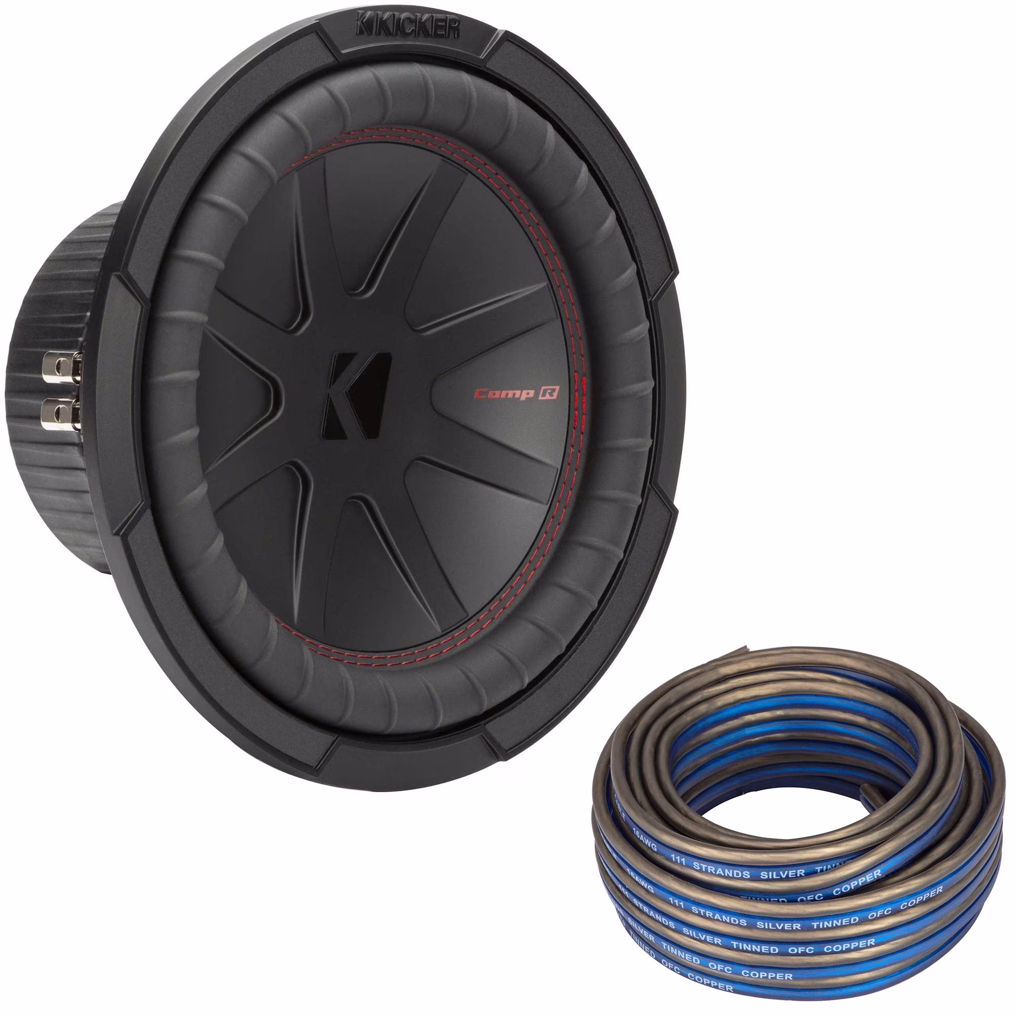 48CWR104 CompR 10" Subwoofer, DVC, 4-ohm Includes Speaker Wire