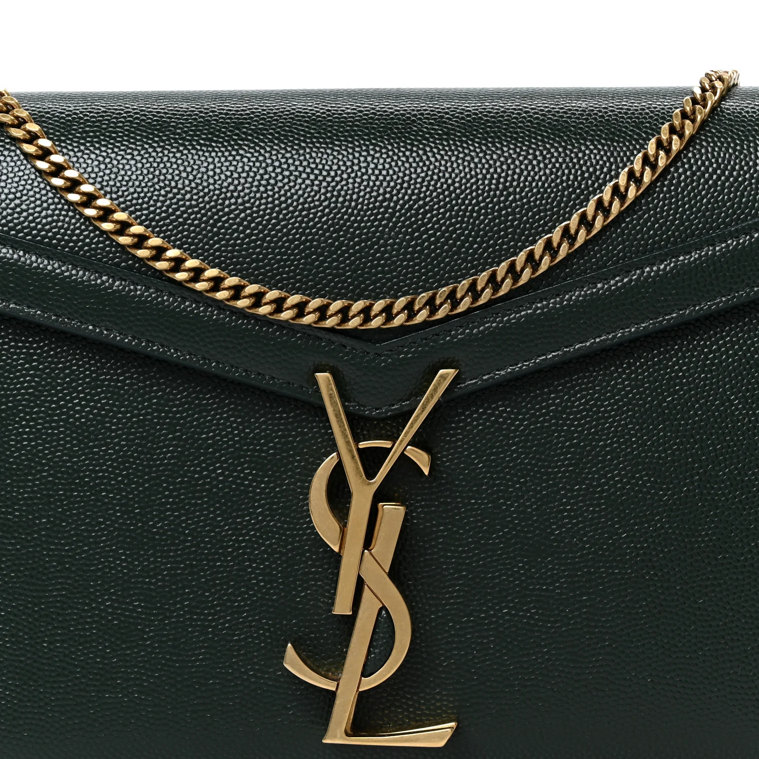 Grain De Poudre Monogram Cassandra Chain Wallet Dark Green