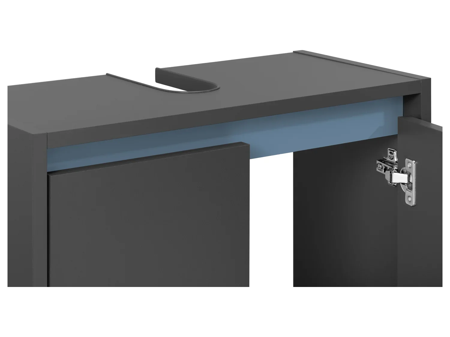 LIVARNO home Meuble sous-vasque Oslo, 60 x 55 x 28 cm, noir