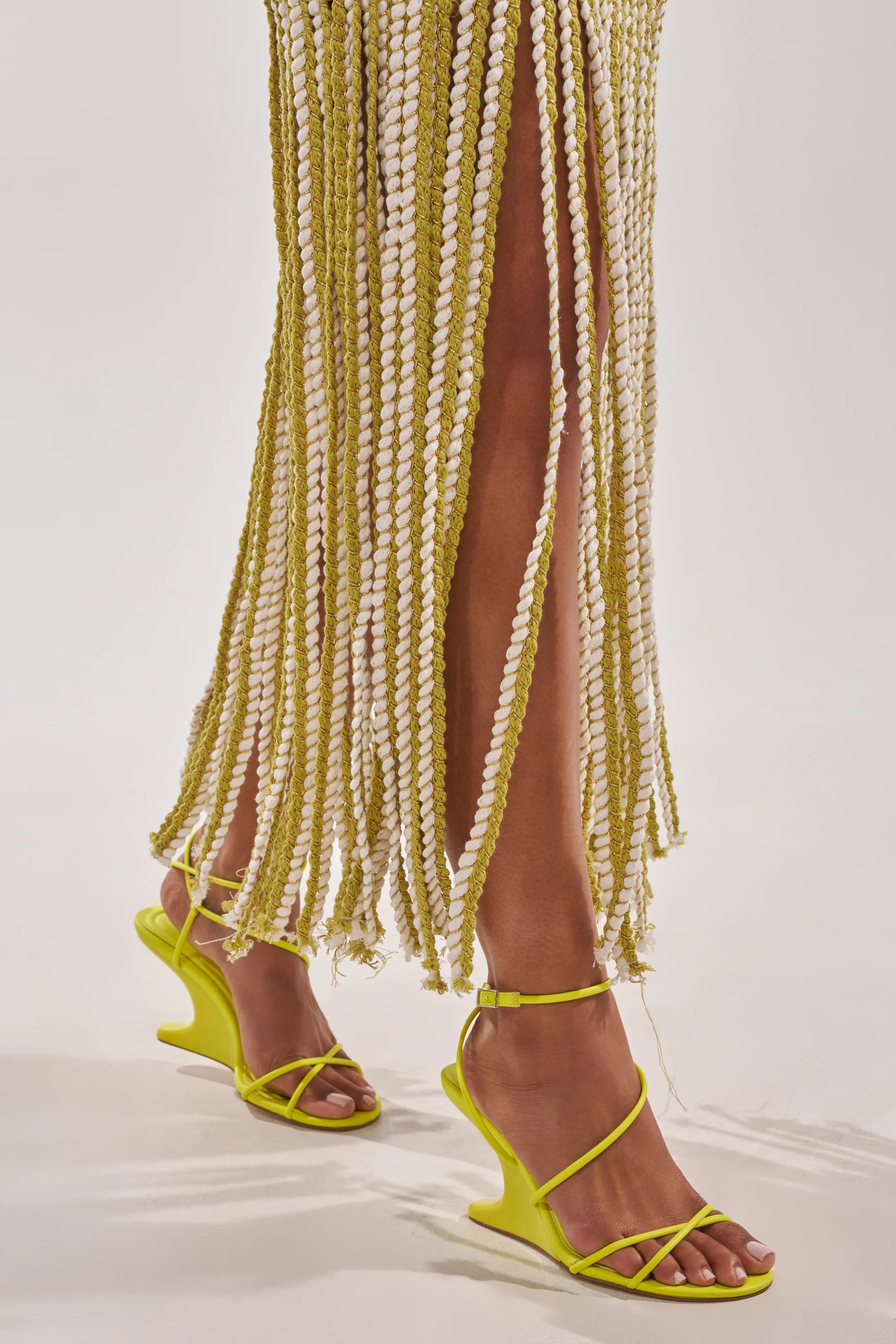AZALEA WANG VINTARA YELLOW NOVELTY WEDGE STRAP SANDAL - Akira Store