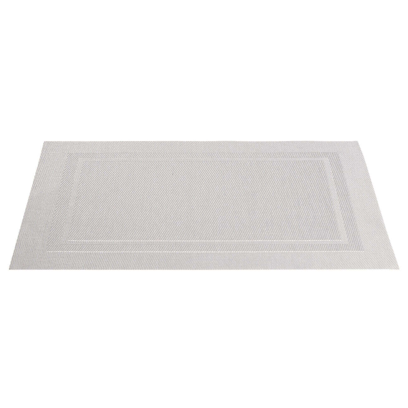 Set de table rectangulaire PVC 30x45cm effet tissé gris