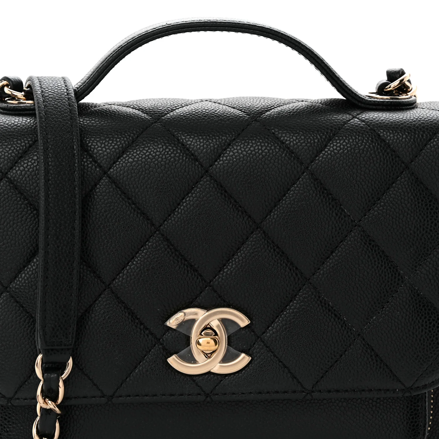Caviar Quilted Medium Business Affinity Flap Black