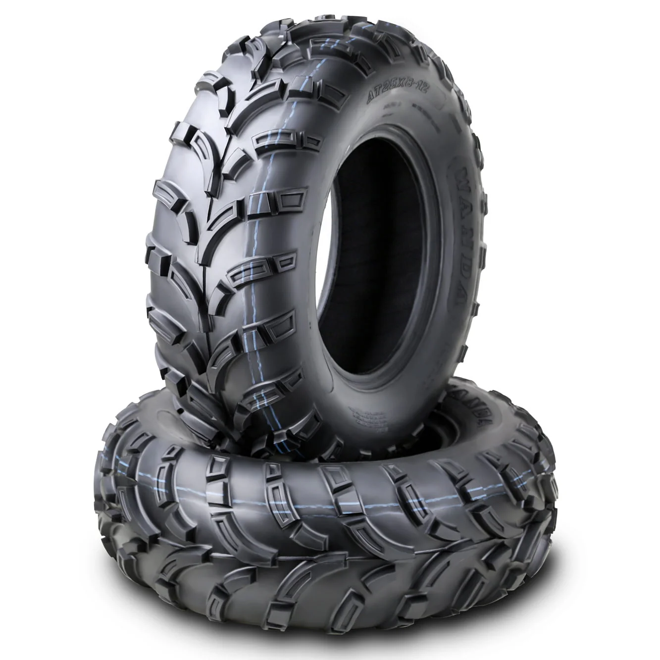 Wanda ATV/UTV Tires 25x8 - 12 25x8x12 /6PR P373 - 10243, Set 2