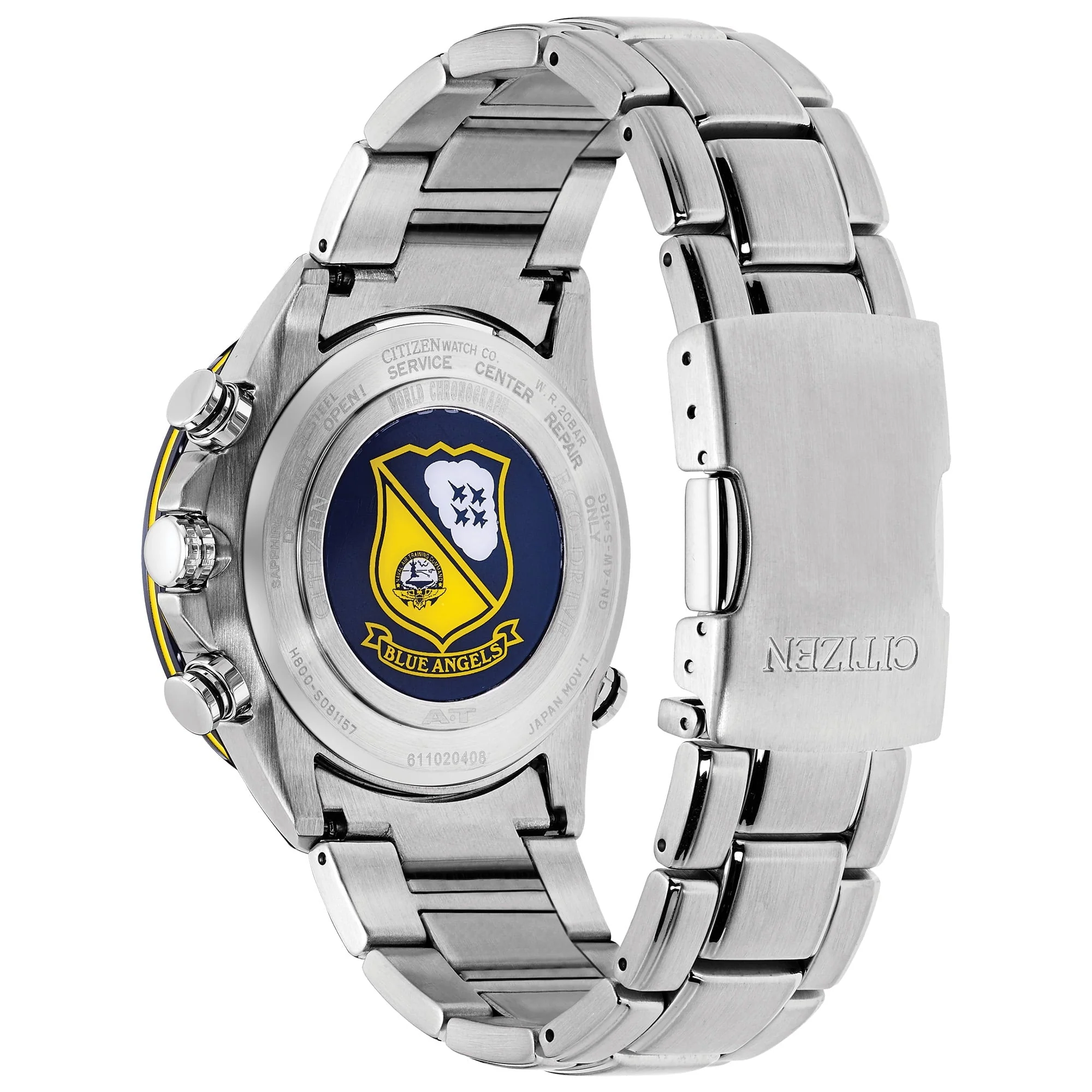 Citizen Men'S Eco Drive Blue Angels World Chronograph AT Watch AT8020, 54 L