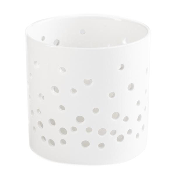 Telysholder stor dots 10 cm hvit