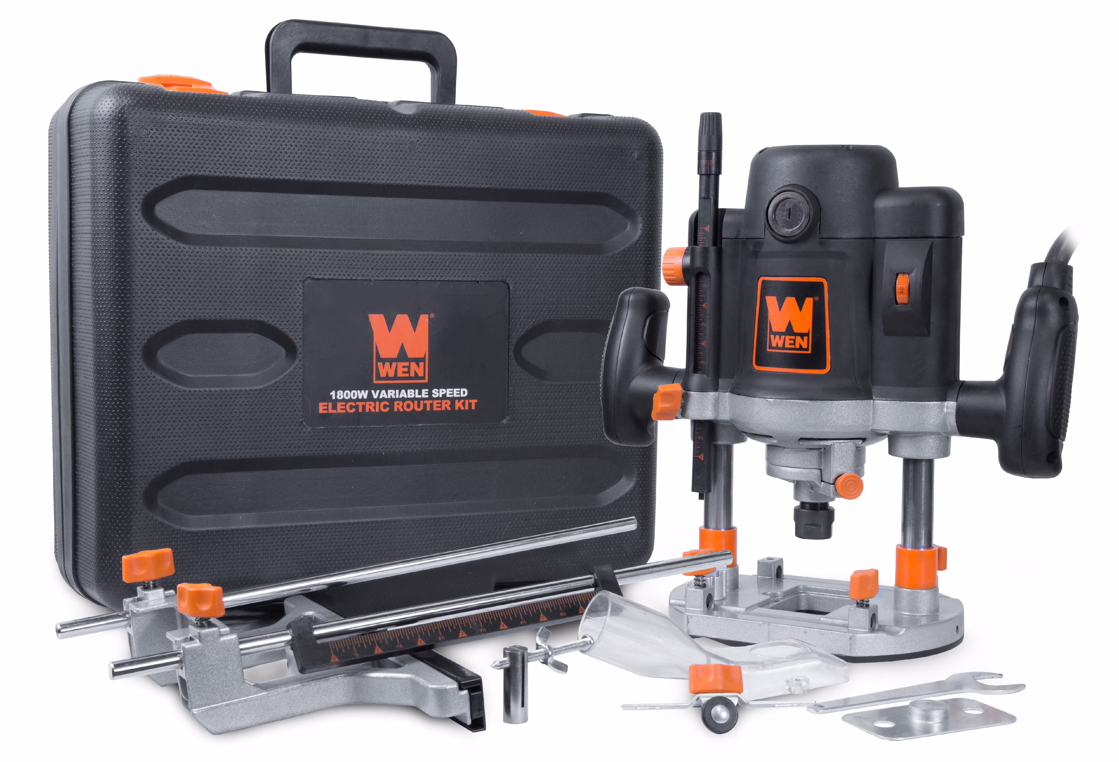 WEN Products 15-Amp Variable Speed Plunge Woodworking Router with Case, RT6033