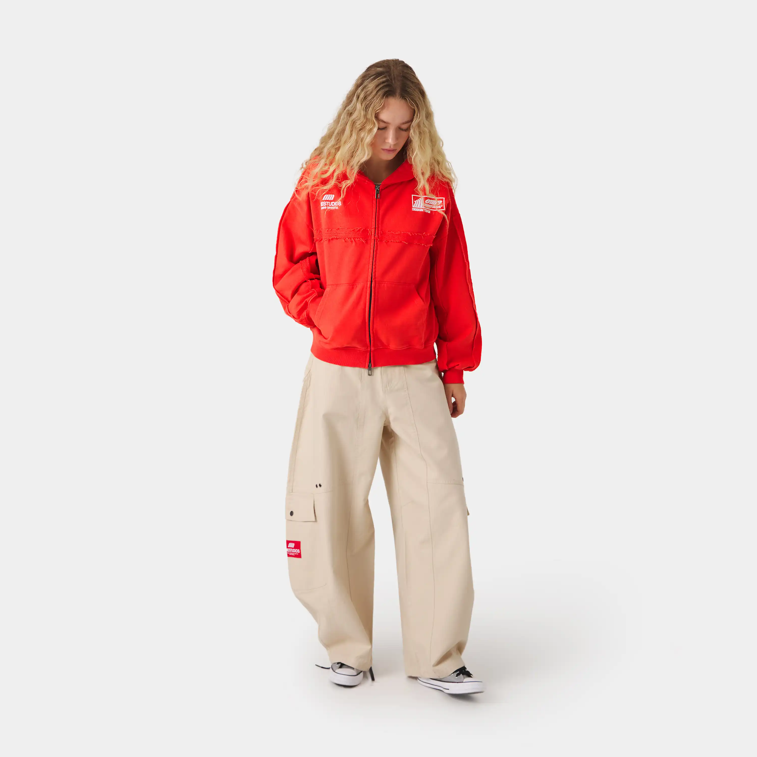 Gummy Poppy Red Cropped Full Zip