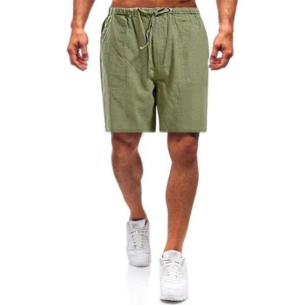 Short décontracté ample en lin pour homme