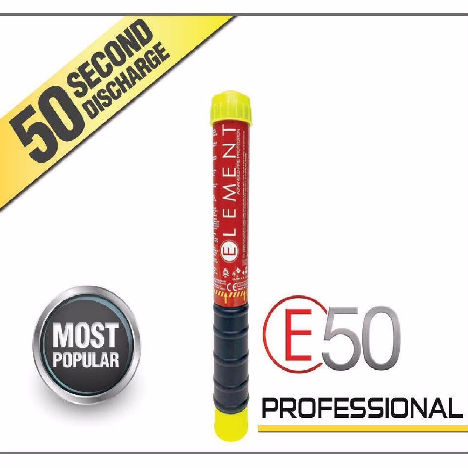 E50 Fire Extinguisher 40050, 50 second discharge USA NO MAINTENANCE