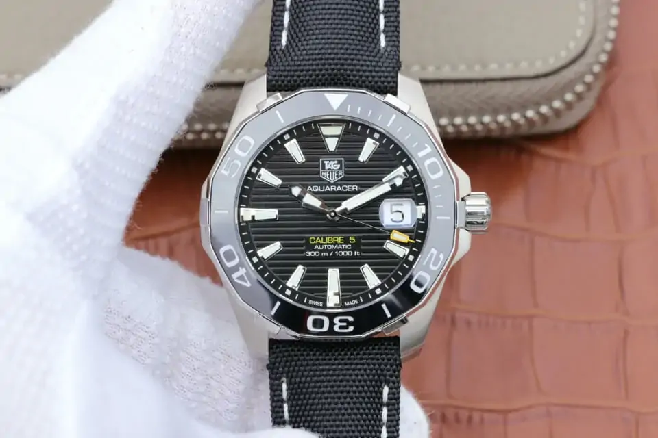 Tag Heuer Aquaracer 300M WAY211A.FC6362 V6 Factory Black Strap
