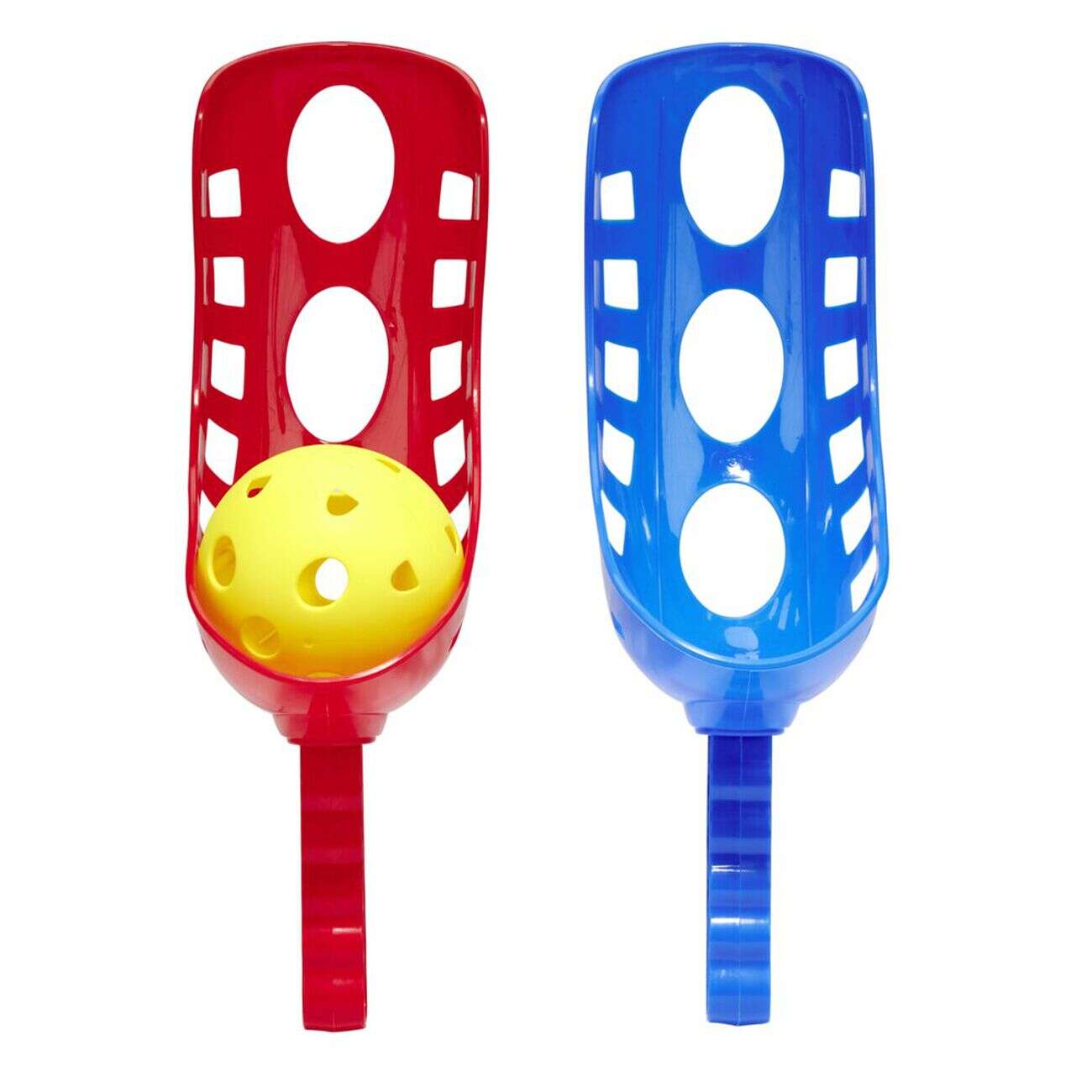 Raquette incurvée pelote basque chistera plastique x2 avec 1 balle Ø9cm