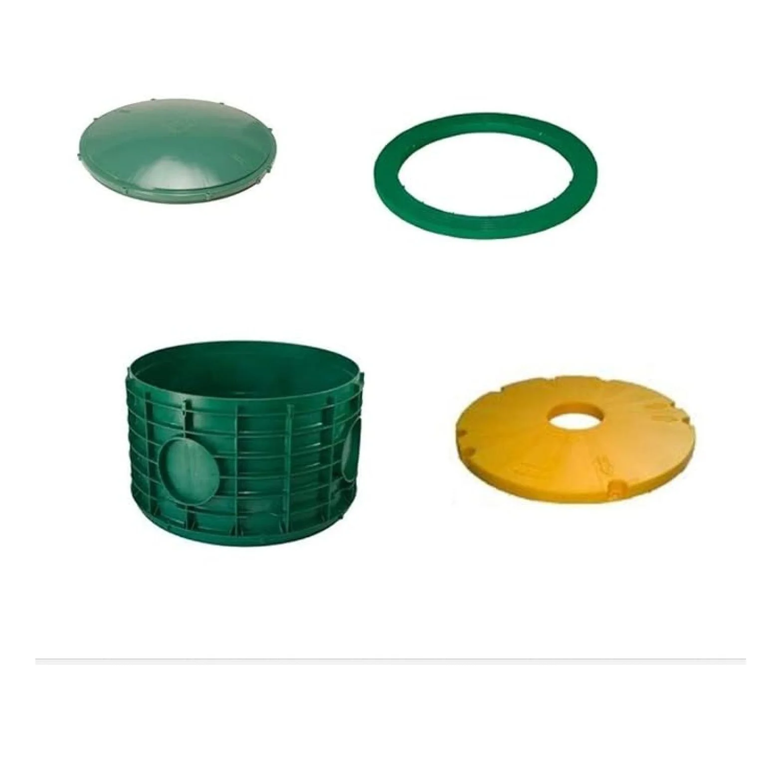 20X12 INCH TUF - TITE FOUR PIECE BUNDLE - 20X12 RISER, 20 in DOMED LID, 20 in RING ADAPTER & 20 in SAFETY LID