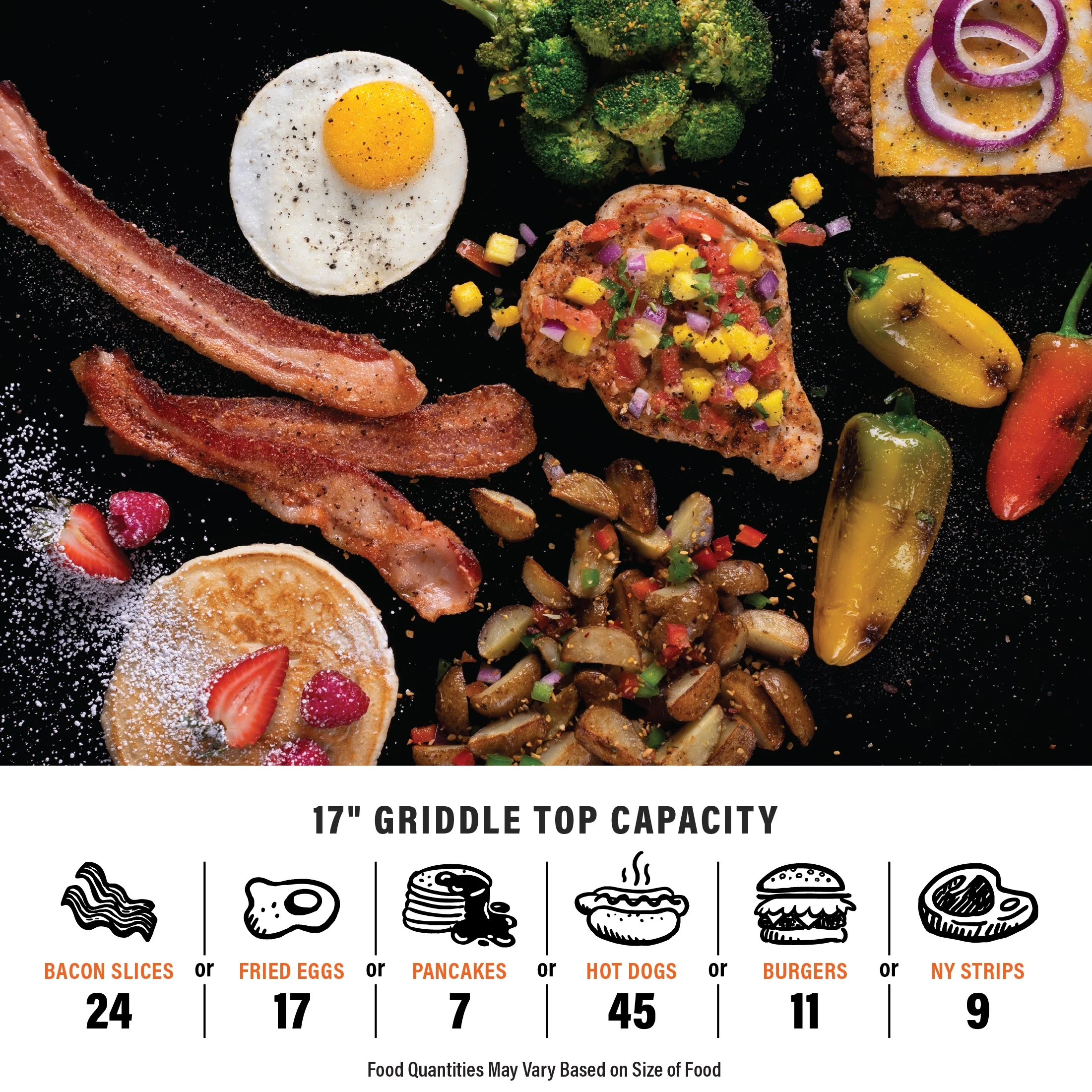Adventure Ready 17�� Propane Griddle with Hard Cover(Black) - Image 10