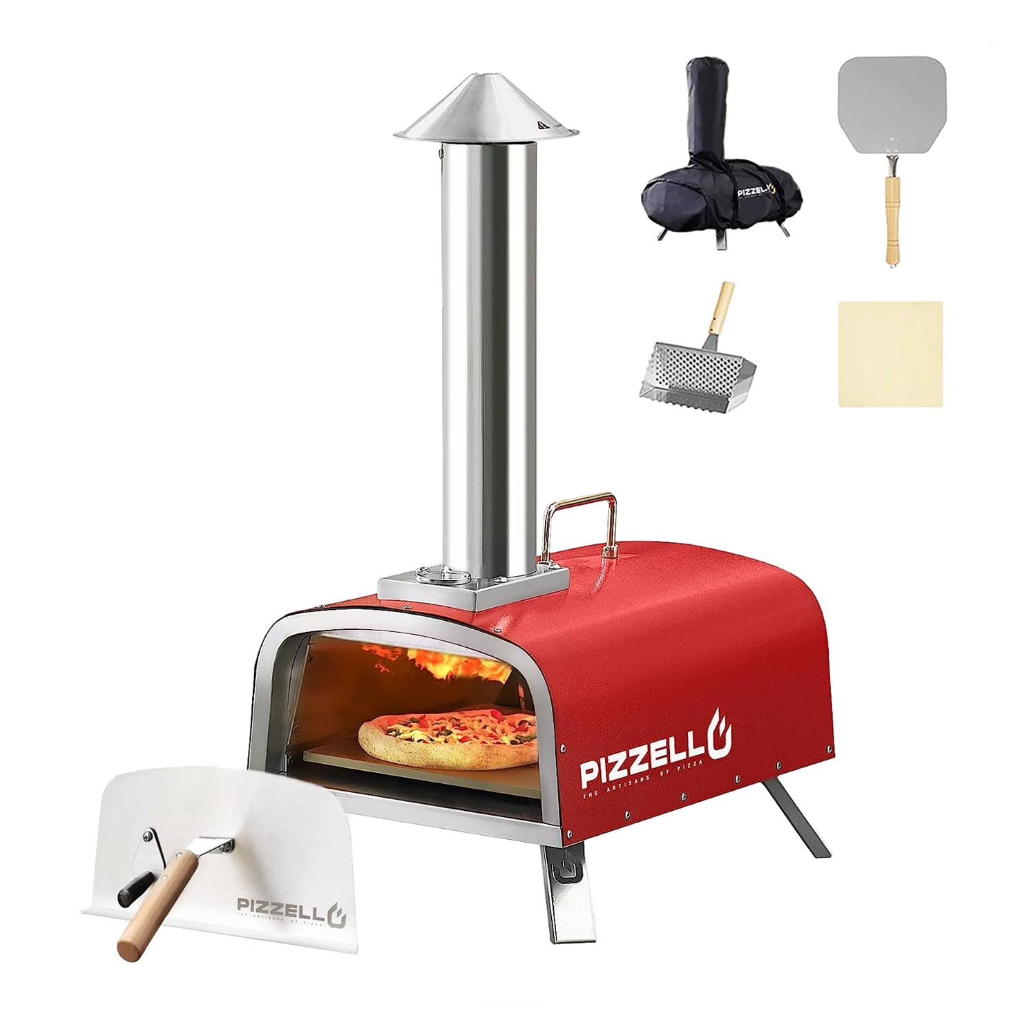 Wood Pizza Oven | PIZZELLO 12 inch / Red / Forte