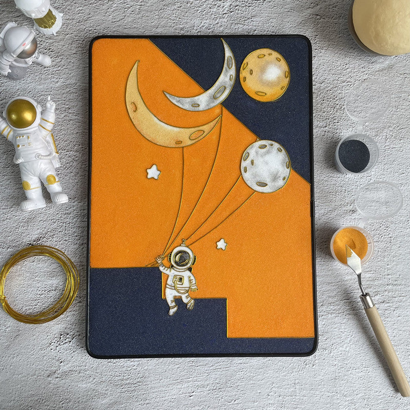 Astronaut,Beginner Cloisonné Enamel DIY Kit, with Tutorial& All Tools