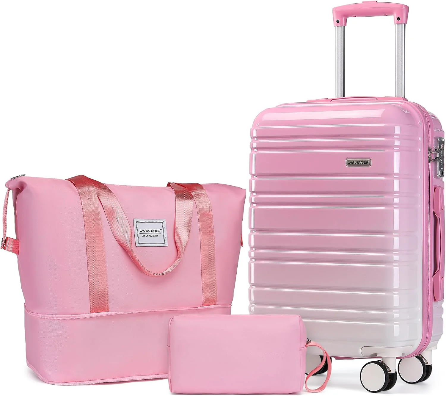 Ensemble de 6 valises, ensemble de valises rigides extensibles avec roulettes multidirectionnelles, ensemble de bagages à roulettes légers