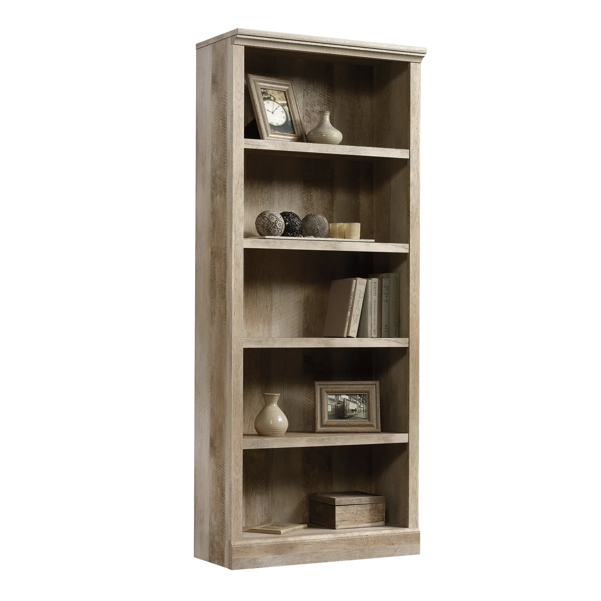 Better Homes & Gardens 71 Crossmill 5-Shelf Bookcase, Weathered Finish