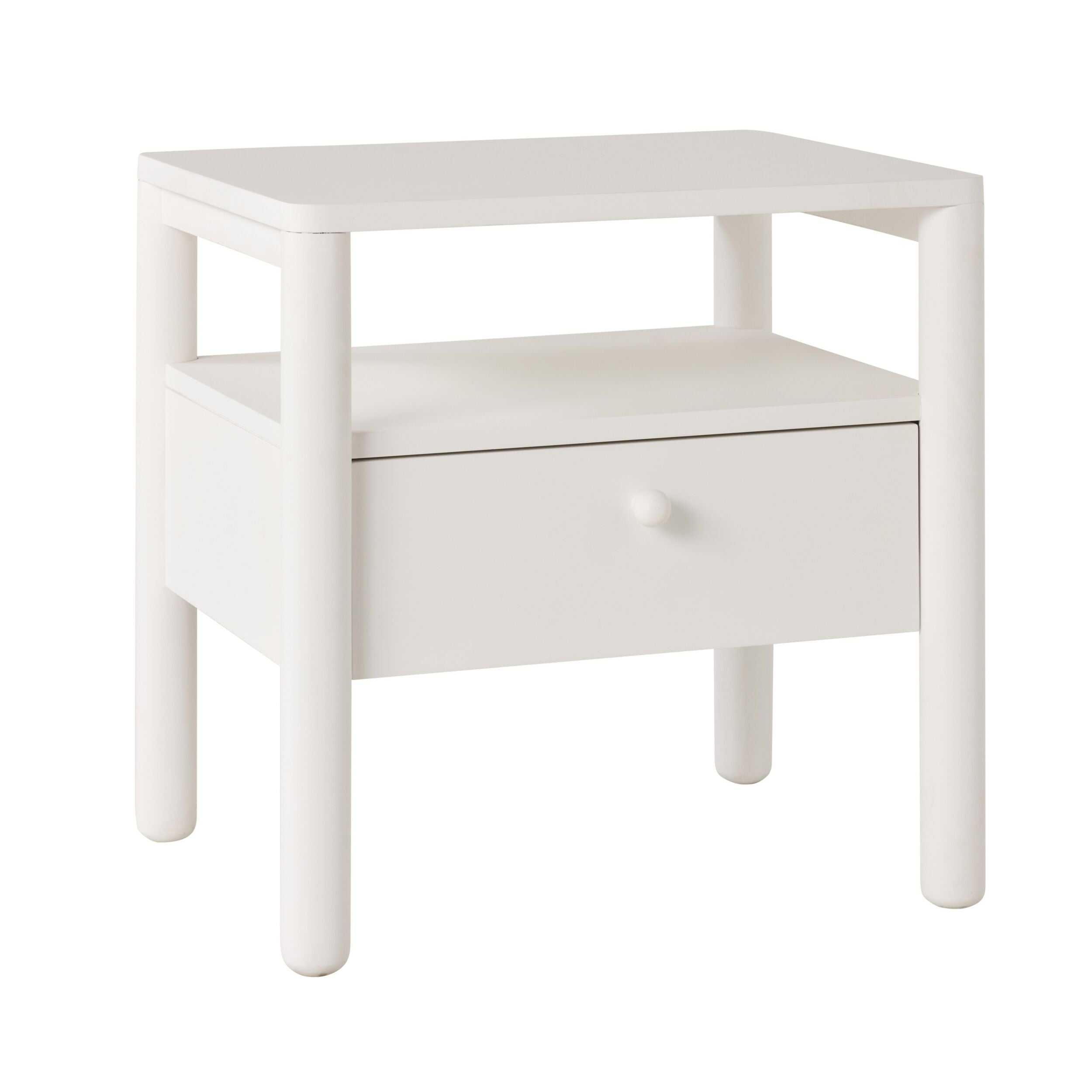 Spintara 1 Drawer Bedside Table White