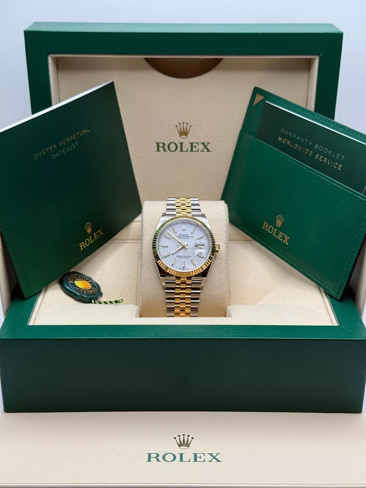 [Super Clone]RLX  Datejust 36mm 126233-0019 White Index Dial Two-Tone Jubilee Bracelet Watch