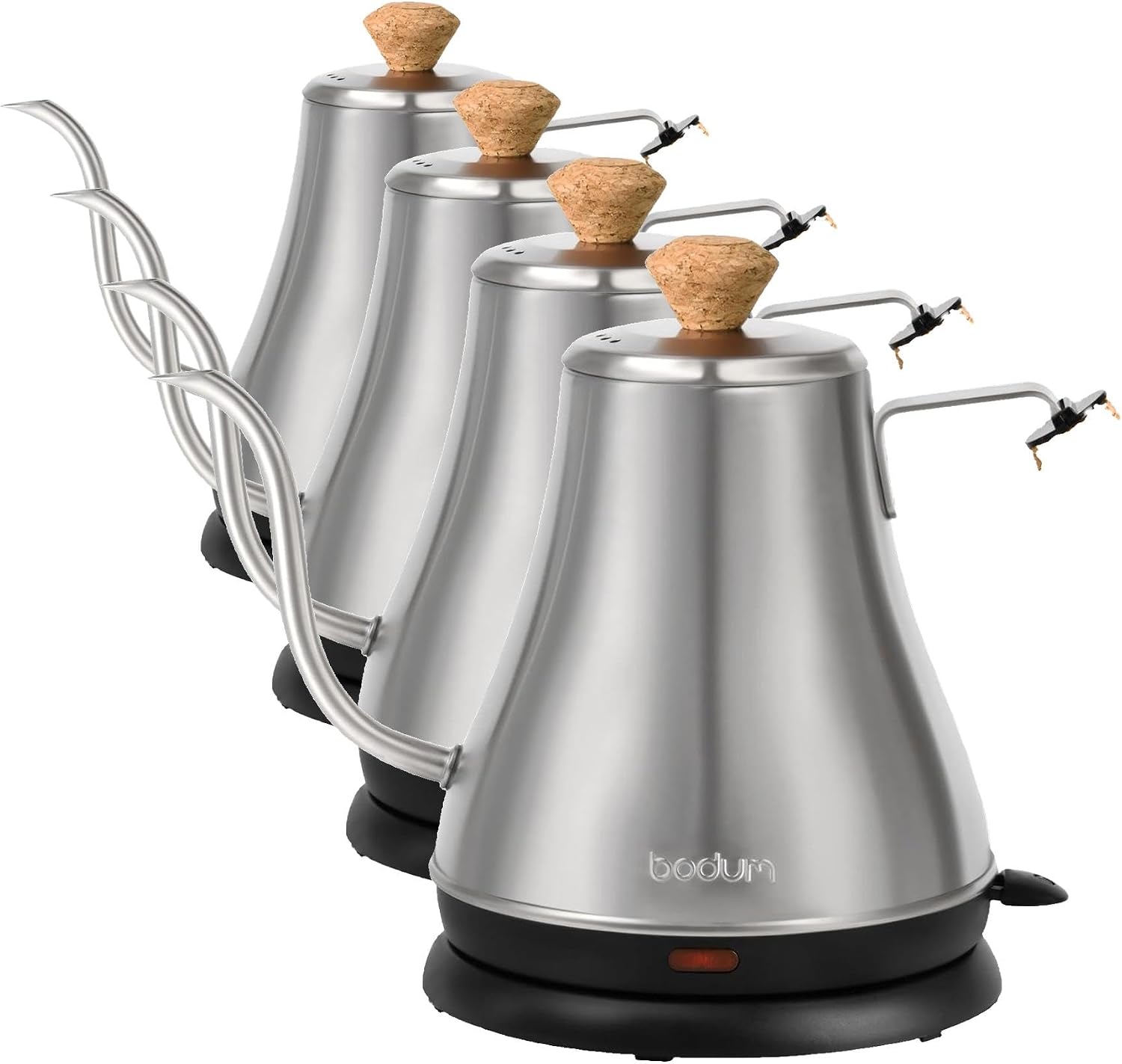 Bodum 27oz Bistro Gooseneck Electric Water Kettle, Pour Over Coffee & Tea, Stainless Steel, Matte Black