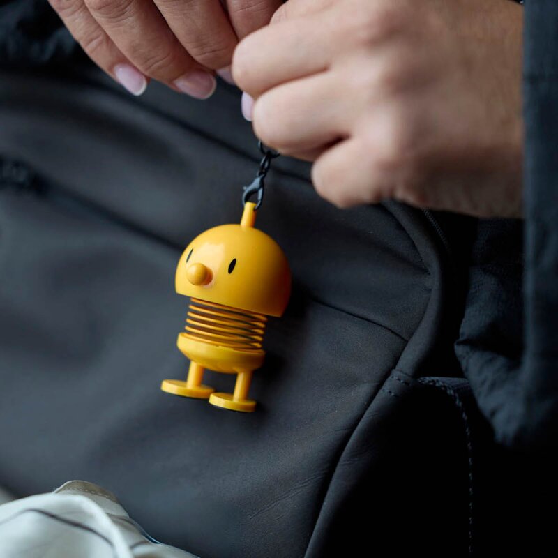 Bag charm 5,9 cm gul