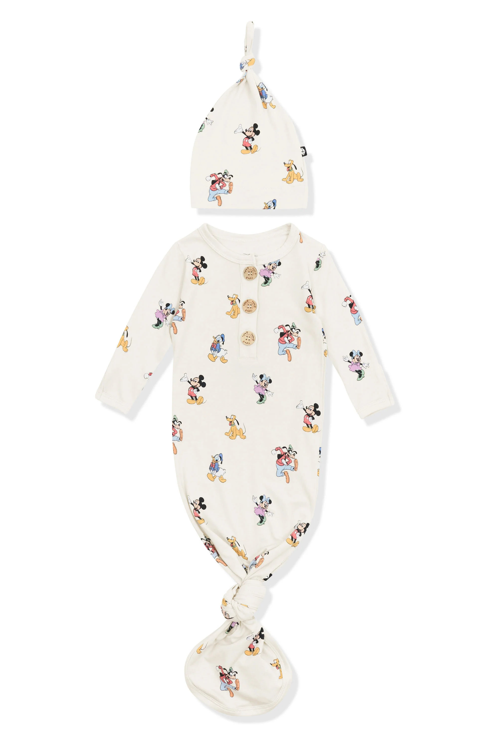 Knotted Day Gown with Hat Set in Mickey Mouse and Friends